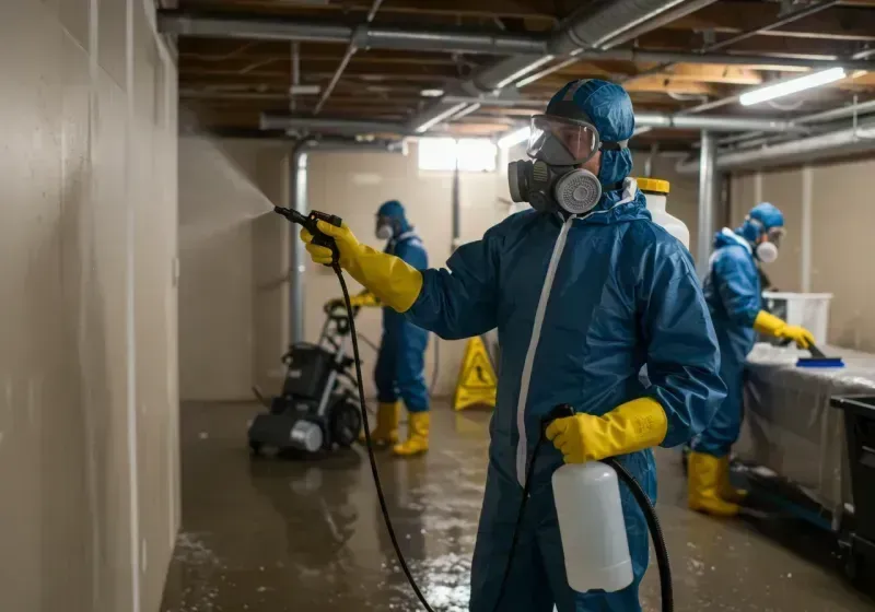 Basement Sanitization and Antimicrobial Treatment process in Baldwin, PA